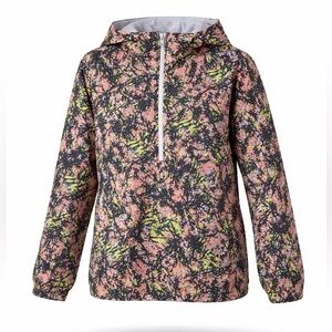 Volcom Womens Water Resistant Windbreaker Jacket L/10 Lightweight Quarter-Zip